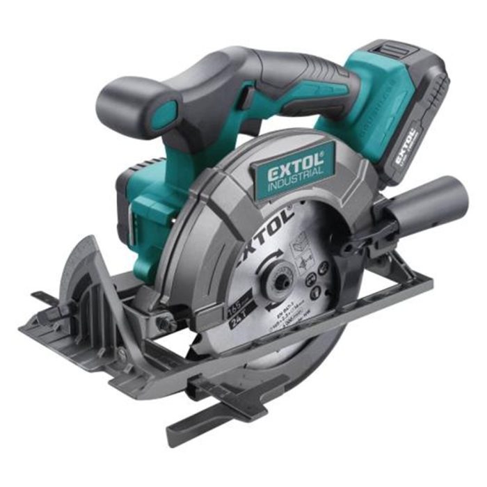 SIERRA CIRCULAR INALAMBRICA BRUSHLESS 20V EXTOL INDUSTRIAL 165MM(6 1/2")+1 BATERIA Y 1 CARGADOR - Imagen 2