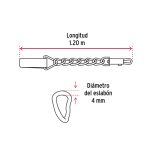 CADENA DE 1.20 MTS PARA PERRO 4MM FIERO - Imagen 3
