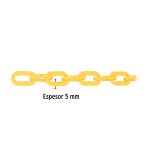 METRO DE CADENA DE 5MM PLASTICO AMARILLA FIERO