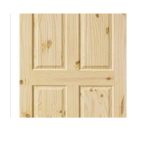 PUERTA DE PINO C/NUDOS COLONIAL 6 TABLEROS 0.90X2.07MTS