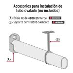 SOPORTE PARA TUBO OVALADO DE CLOSET NIQUELADO HERMEX - Imagen 4