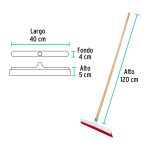 JALADOR DE HULE Y PLASTICO DE 40 CM KLINTEK - Imagen 3