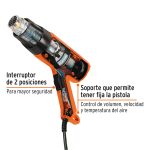 PISTOLA DE CALOR 1500 W PROFESIONAL TRUPER - Imagen 2