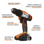 TALADRO INALAMBRICO 1/2" 20 V TRUPER - Imagen 2