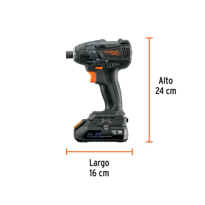 ATORNILLADOR DE IMPACTO, 20V, 2 BATERÍAS 2AH, TRUPER - Imagen 4