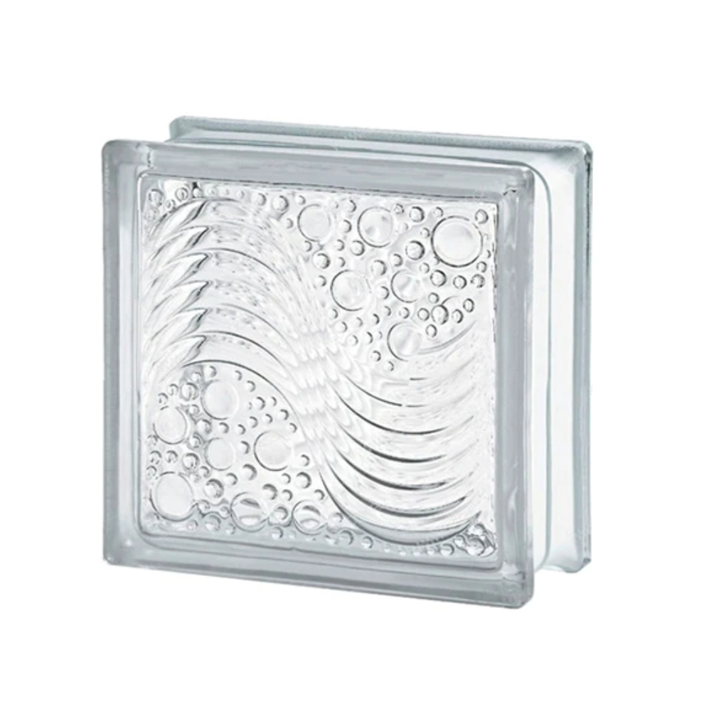 1478-1-1789427894 BLOCK VIDRIO 19X19X9.5 CM OLAS MAR C6 - Imagen 1