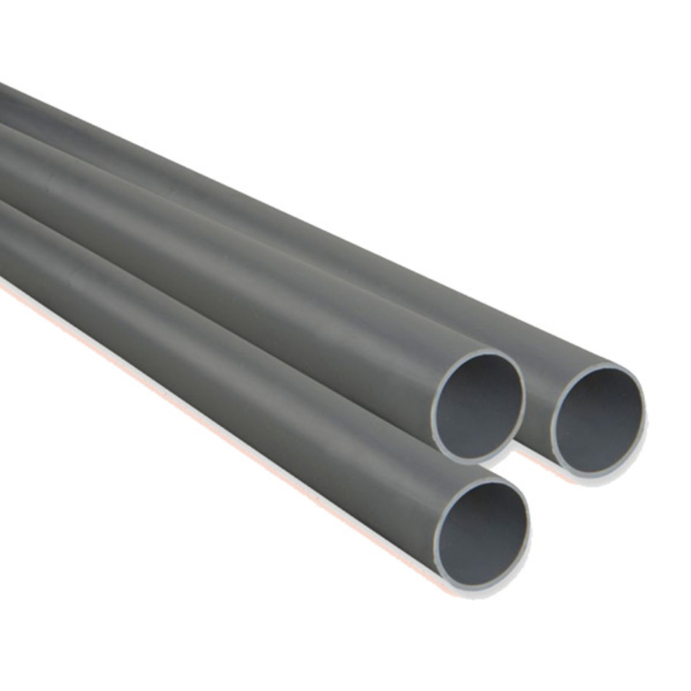 1658-1-1788552765 TUBO DUCTO PVC DE 1/2"X3MTS GRIS MTB - Imagen 1