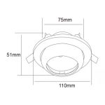 BASE PARA OJO DE BUEY MADERA YD-345/M TECNOLITE - Imagen 3