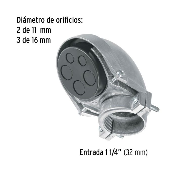 ACCESORIO DE ENTRADA (CALAVERA) DE 1 1/4" VOLTECK - Imagen 3
