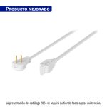 EXTENSION ELECTRICA DOMESTICA 3MTS BLANCA 2X16 VOLTECK - Imagen 3