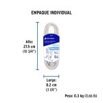 EXTENSION ELECTRICA DOMESTICA 5MTS BLANCA 2X16 VOLTECK - Imagen 2