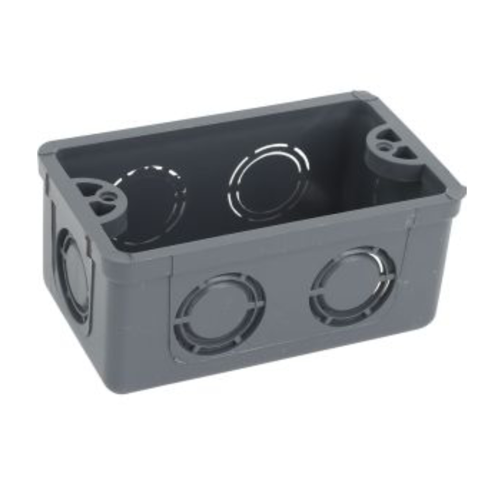 266-1-1786204578 CAJA RECTANGULAR PLASTICA GRIS NACIONAL - Imagen 1