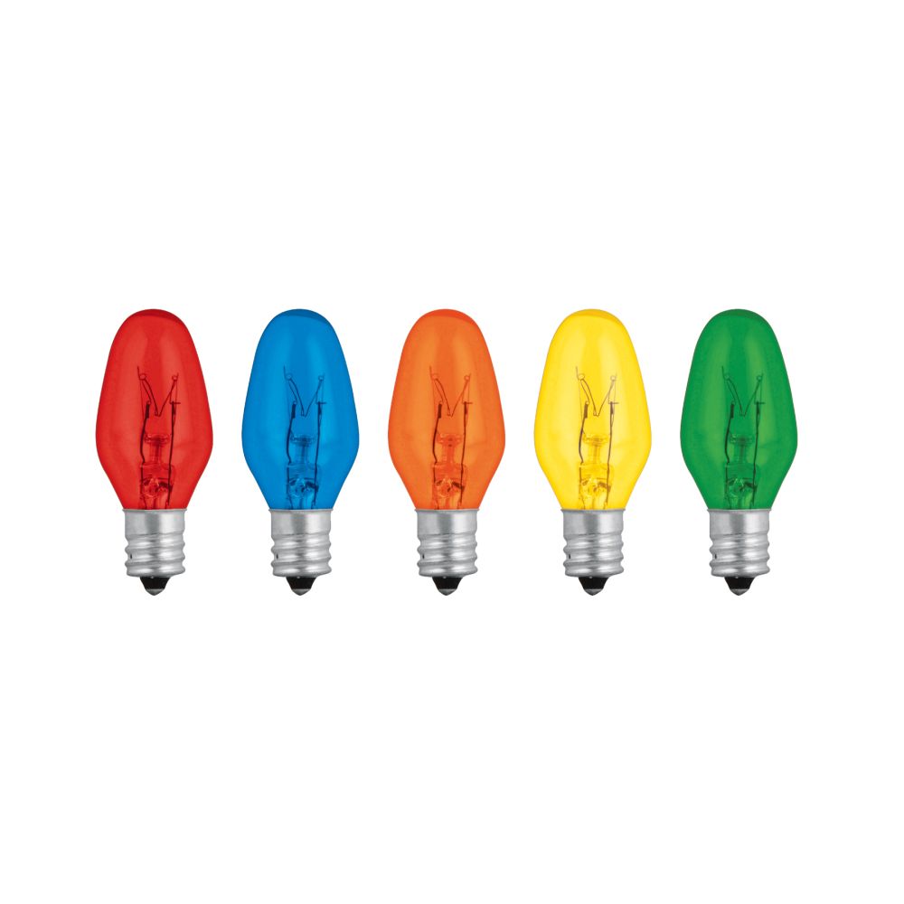 2912-1-1789228295 BOMBILLAS INCANDESCENTES DE COLORES BASE E12 7.5W VOLTECK - Imagen 1
