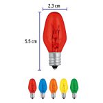 BOMBILLAS INCANDESCENTES DE COLORES BASE E12 7.5W VOLTECK - Imagen 2