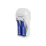 CARGADOR DE PILAS, AA, AAA, Y 9V, INCLUYE 2 PILAS AA, VOLTECK