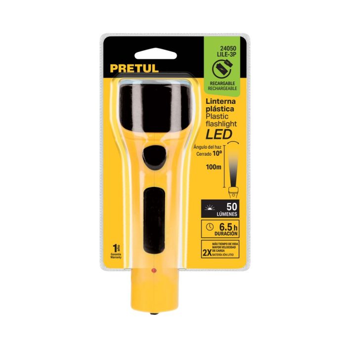 LINTERNA PLASTICA 50 LUMENES PRETUL - Imagen 4