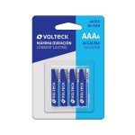 BLISTER 4 PILAS ALCALINAS AAA VOLTECK - Imagen 2