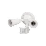 LAMPARA DOBLE C/SENSOR DE MOVIMIENTO BLANCO EXTERIOR VOLTECK