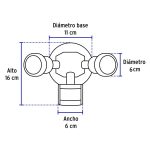 LAMPARA DOBLE C/SENSOR DE MOVIMIENTO BLANCO EXTERIOR VOLTECK - Imagen 3