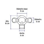 LAMPARA DOBLE C/SENSOR DE MOVIMIENTO NEGRO EXTERIOR VOLTECK - Imagen 3