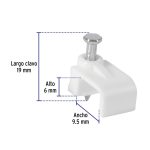 BOLSA C/20 GRAPAS PLANAS BLANCAS DE 6X9.5MM VOLTECK - Imagen 3