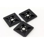 BASE AUTO ADHERIBLE P/CINCHOS DE 28 MM (NEGRO) (100 UNID)