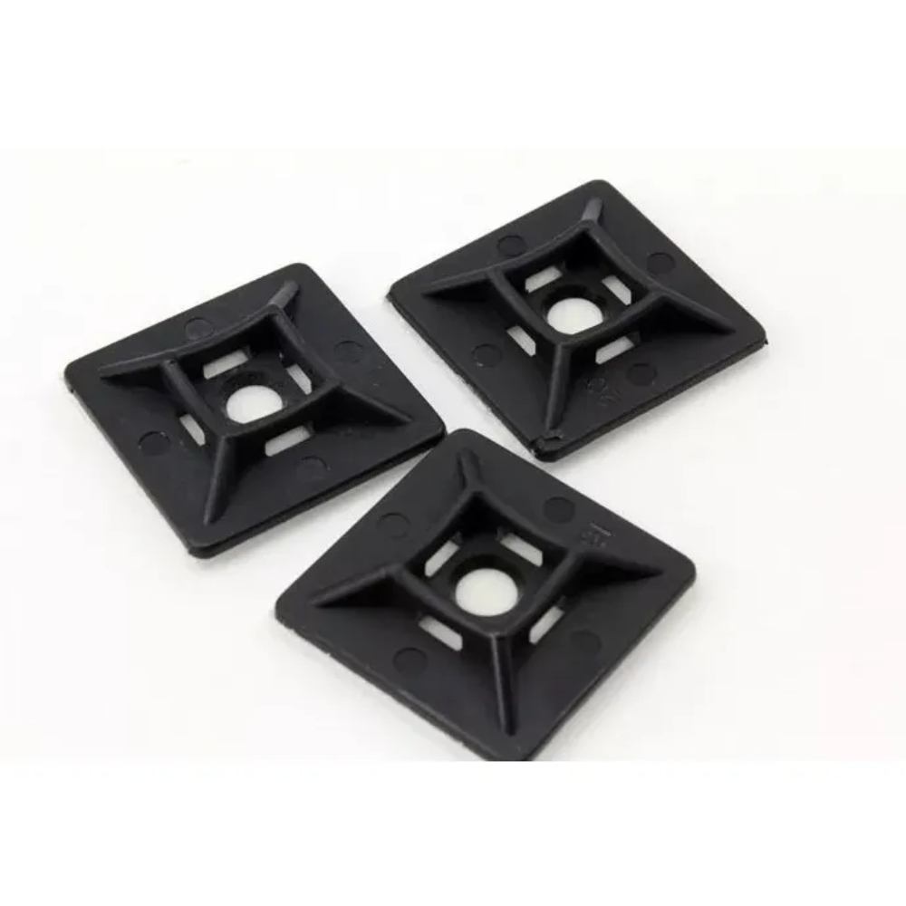 4050-1-1789147791 BASE AUTO ADHERIBLE P/CINCHOS DE 28 MM (NEGRO) (100 UNID) - Imagen 1