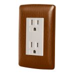 TOMACORRIENTE DE EMPOTRAR POL. C/MADERA VOLTECK
