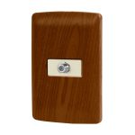 PLACA DE EMPOTRAR PARA TV (COAXIAL) C/MADERA VOLTECK