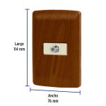 PLACA DE EMPOTRAR PARA TV (COAXIAL) C/MADERA VOLTECK - Imagen 3