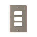 PLACA TRIPLE DE ALUMINIO CON PUENTE MAGIC BTICINO