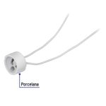PORTALÁMPARA DE PORCELANA PARA BASE GU10, VOLTECK