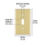PLACA DE ABS P/INTERRUPTOR VERTICAL C/ALUMINIO VOLTECK - Imagen 2