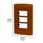 PLACA 3 MODULO LINEA ITALIANA MADELO MADERA VOTLECK - Imagen 3