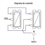 INTERRUPTOR DE 3 VIAS LINEA ITALIANA MARFIL VOLTECK - Imagen 2
