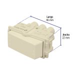INTERRUPTOR DE 3 VIAS LINEA ITALIANA MARFIL VOLTECK - Imagen 4