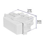 INTERRUPTOR DE 3 VIAS LINEA ITALIANA BLANCO VOLTECK - Imagen 2