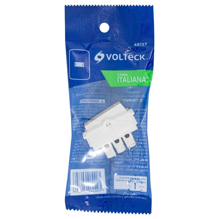 INTERRUPTOR DE 3 VIAS LINEA ITALIANA BLANCO VOLTECK - Imagen 4