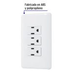 TOMACORRIENTE TRIPLE BLANCO VOLTECK BASIC - Imagen 2