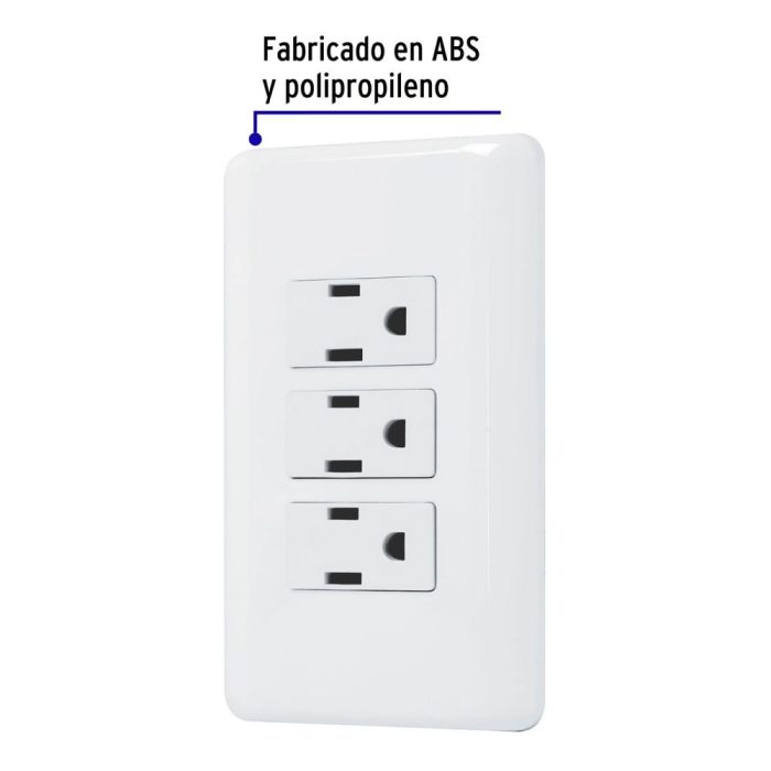 TOMACORRIENTE TRIPLE BLANCO VOLTECK BASIC - Imagen 2