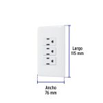 TOMACORRIENTE TRIPLE BLANCO VOLTECK BASIC - Imagen 3