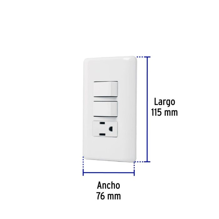 INTERRUPTOR BOBLE + TOMA VOLTECK BASIC - Imagen 3
