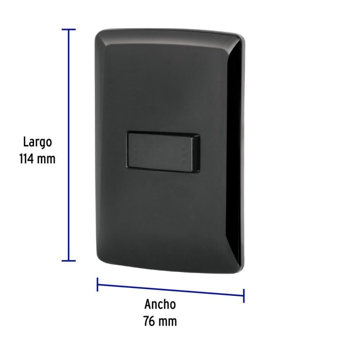 INTERRUPTOR SENCILLO NEGRO VOLTECK BASIC - Imagen 4