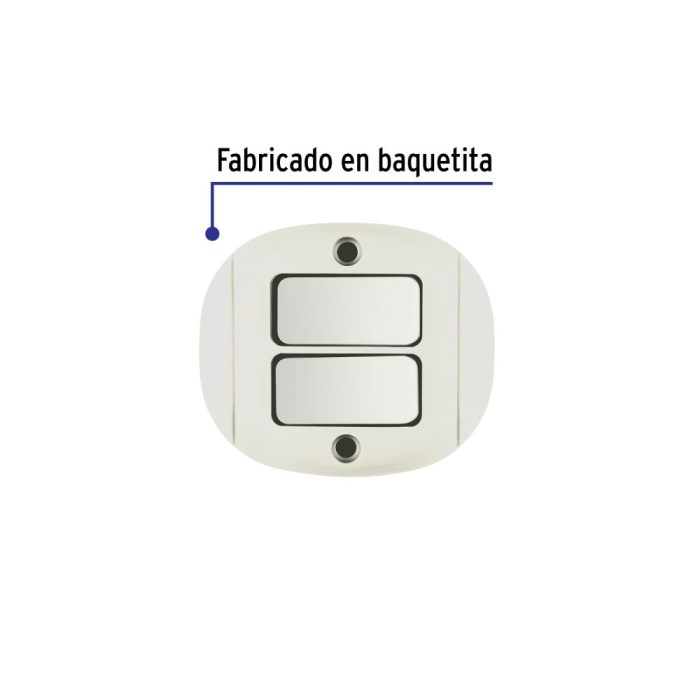 INTERRUPTOR DE SOBREPONER DUPLEX VOLTECK - Imagen 2