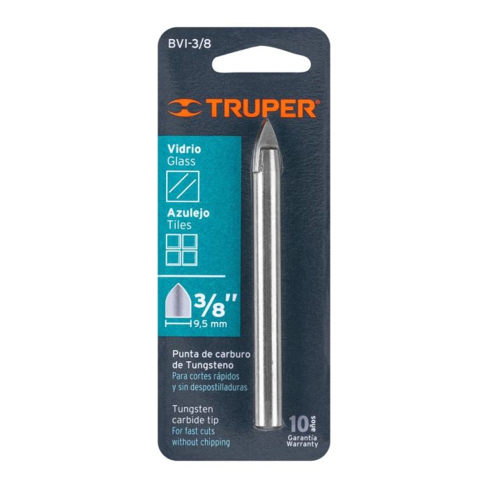 BROCA PARA VIDRIO Y AZULEJO DE 3/8" TRUPER - Imagen 2