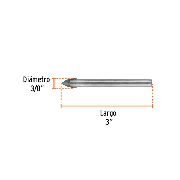 BROCA PARA VIDRIO Y AZULEJO DE 3/8" TRUPER - Imagen 4