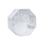 CAJA OCTOGONAL PLASTICA BLANCA MULTITUBO