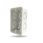 CAJA RECTANGULAR PLASTICA BLANCA MULTITUBO